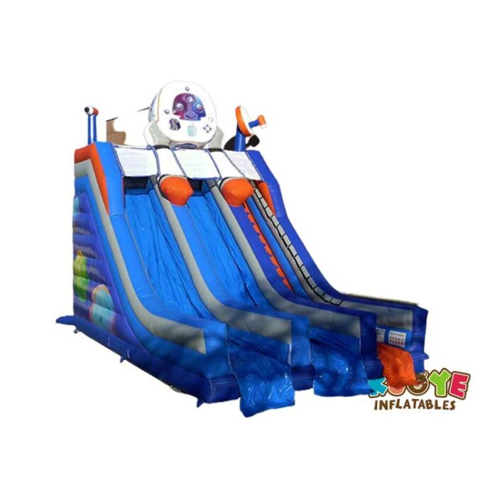 SL066 Double Track Inflatable Galaxy Slide Inflatable Slides for sale