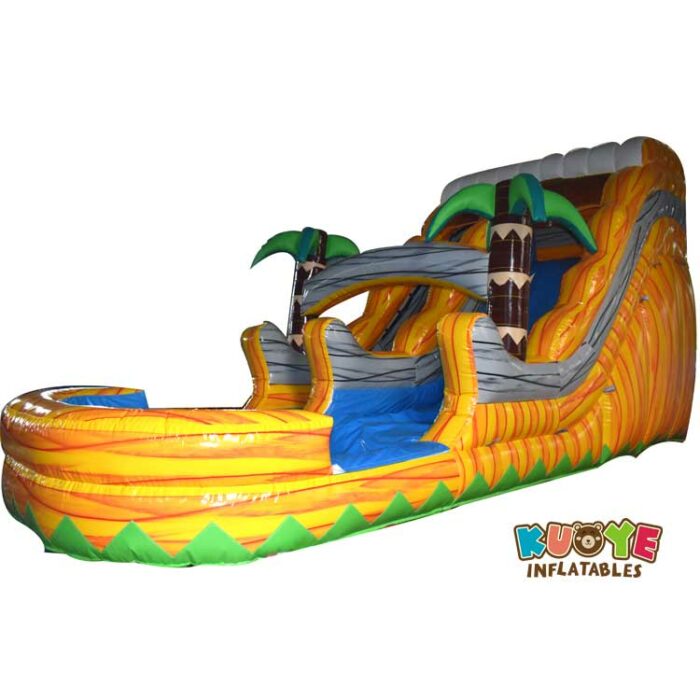 WS182 14ft Flamin Slippity Orange Inflatable Water Slide Water Slides for sale