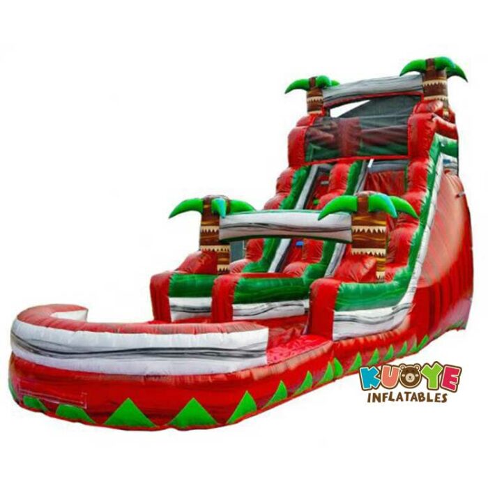 WS192 16ft Red Island Waterslide Water Slides for sale