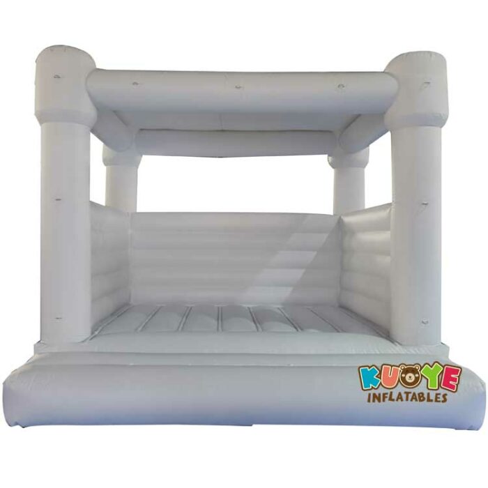 BH186 White Bounce House with Removable Top and Balloon Loops Bounce Houses / Bouncy Castles for sale 3