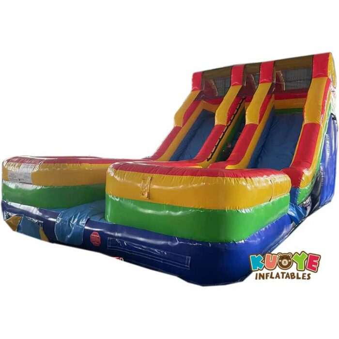 WS204 17ft Blue Double Lane Waterslide Water Slides for sale 5
