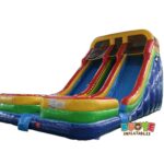WS211 21ft Rainbow Double Bay Wet Dry Inflatable Slide