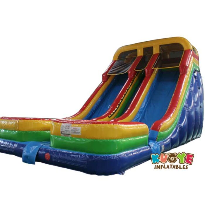 WS211 21ft Rainbow Double Bay Wet Dry Inflatable Slide Water Slides for sale 5