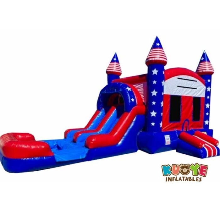 CB257 Patriotic Castle Inflatable Combo Combo Units for sale