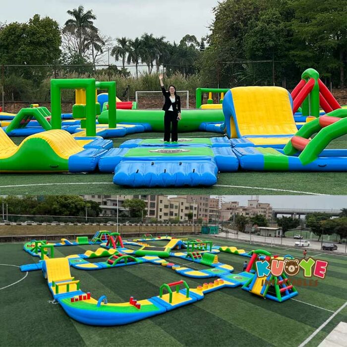 WP015 Giant Inflatable Floating Water Park for 200 People Floating Water Parks for sale 3