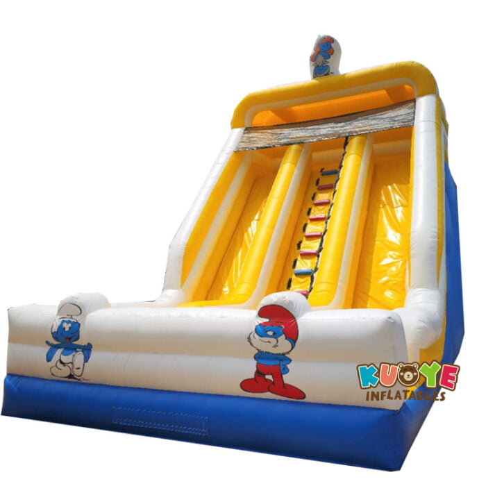 SL081 7m Smurfs Slide Inflatable Slides for sale
