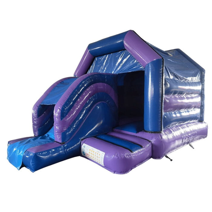 CB294 Blue and Purple Bouncy Castle Slide Combo Units for sale