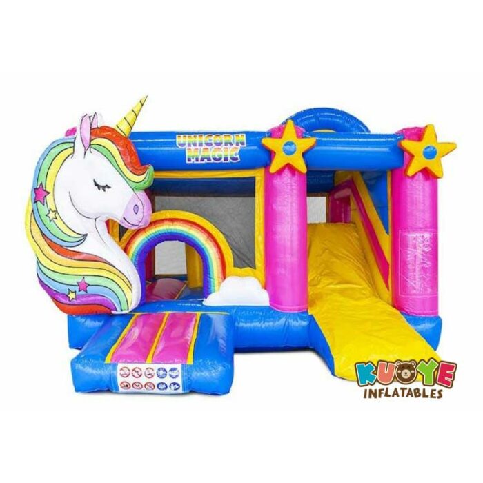CB307 Unicorn Bouncy Castle with Slide Combo Units for sale 3