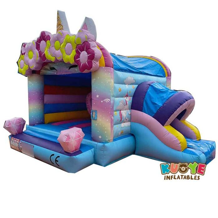 CB341 Unicorn Jumper Bounce House With Slide Combo Units for sale