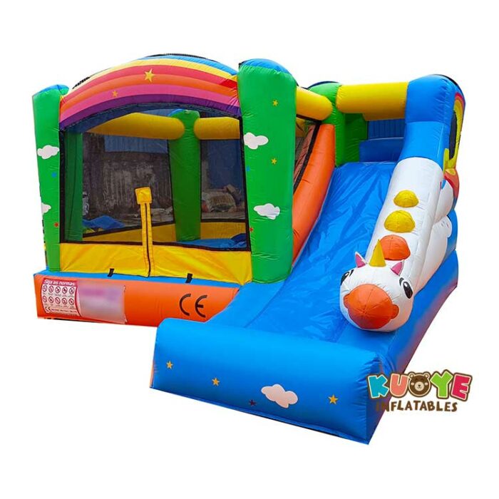CB322 Indoor / Outdoor Unicorn Slide Bouncy Castle Combo Units for sale 3