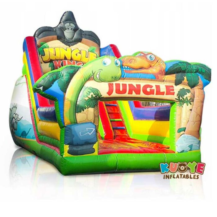 SL095 Gorilla Jungle Park Inflatable Dry Slide Inflatable Slides for sale 3