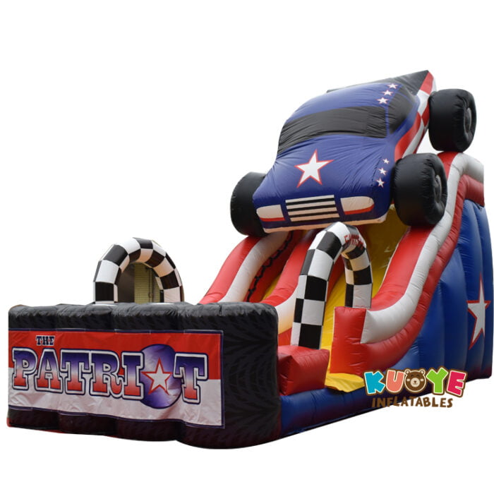 SL099 The Patriot Monster Truck 19′ Slide Inflatable Slides for sale 3