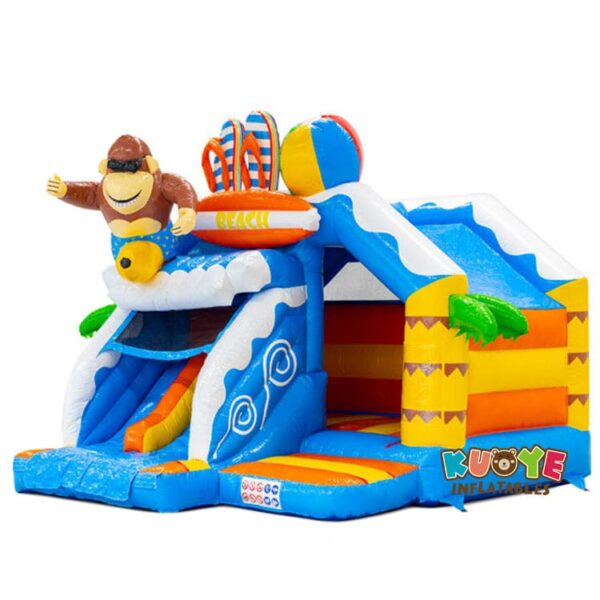 1 16 x 15 x 13 ft Slide Combo Doubleslide Beach Bouncy Castle