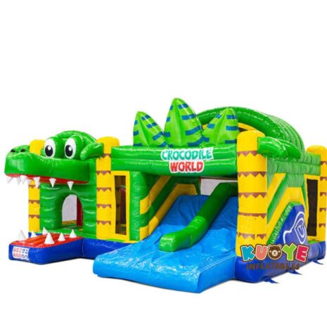 14 17x20x11ft Multiplay Doubleslide Crocodile Bouncy Castle