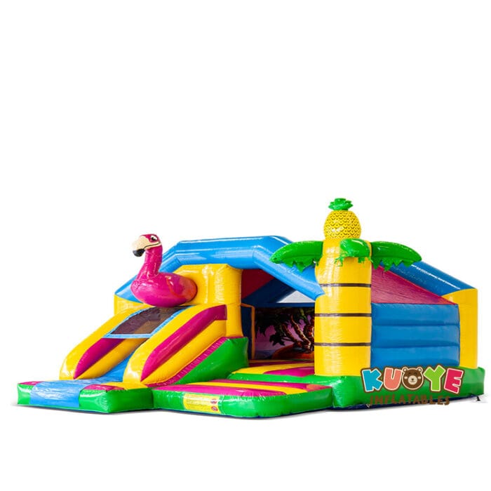 CB411 16x13x12ft Slide Combo Flamingo Bouncy Castle Combo Units for sale 3