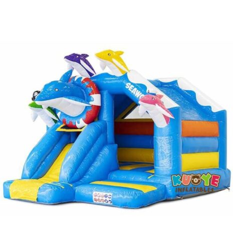 29 16x13x11ft Slide Combo Dolphin Bouncy Castle