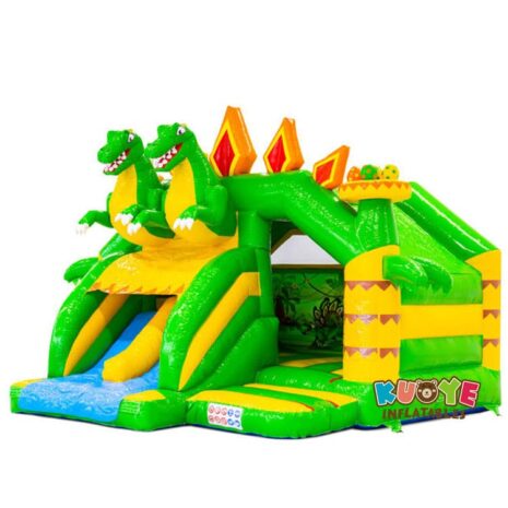 3 16x15x13ft Slide Combo Doubleslide Dino Bouncy Castle