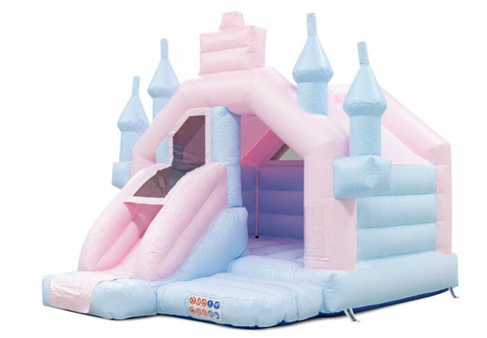 CB446 16x13x12ft Slide Combo Pastel Pink-Blue Bouncy castle Combo Units for sale 3