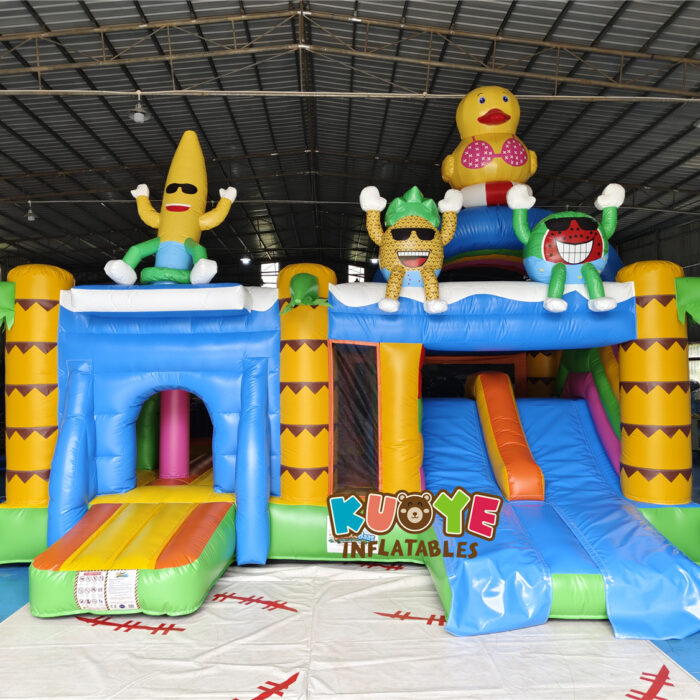 CB408 Multiplay Doubleslide Summer Party Bouncy Castle