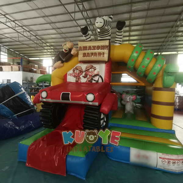 CB413 Slide Combo Amazon Safari Bouncy Castle (1) CB413 Slide Combo Amazon Safari Bouncy Castle (1)