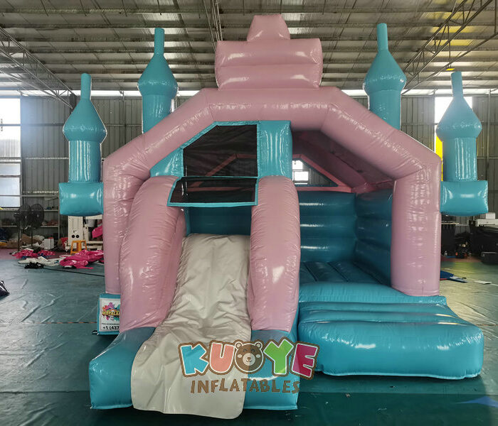 CB446 Slide Combo Pastel Pink-blue Bouncy Castle Combo Units for sale 2