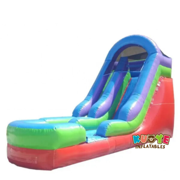 11 27 x 9 x 15ft Retro Rainbow Water Slide