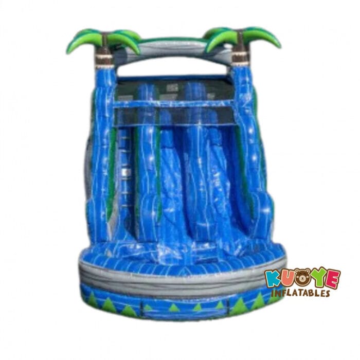 WS328 25 x 11 x 15ft Blue Crush Dual Lane Water Slide Water Slides for sale