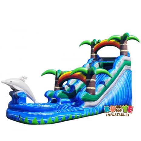 5 30 x 12 x 15ft Dolphin Splash Slide