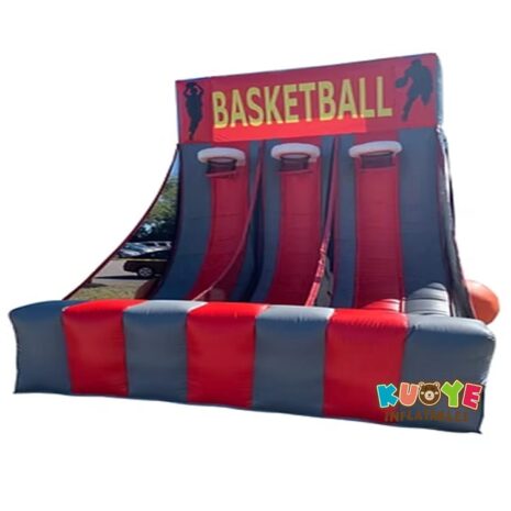 6 12 x 16.5 x 12m Triple Basketball Hoop Inflatable Game