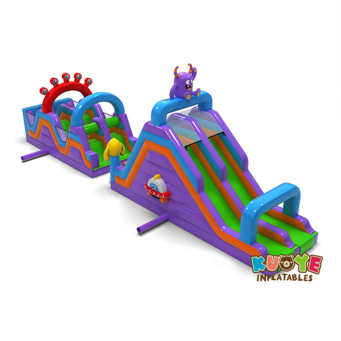OB138 Inflatable obstacle course in a monster theme – 15m Obstacle Courses for sale