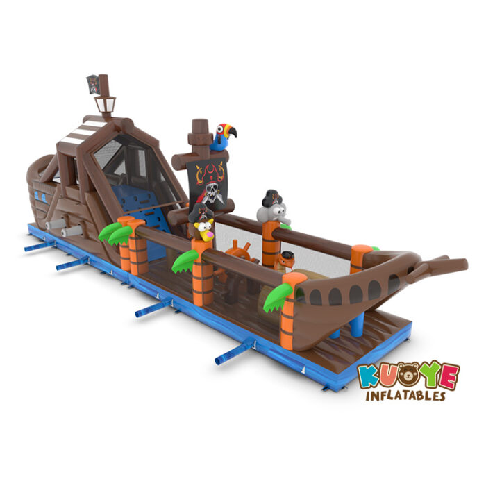 OB148 Inflatable obstacle course Pirate Ship – 17.3m Obstacle Courses for sale