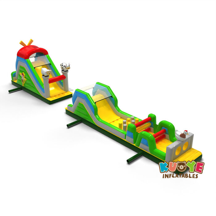 OB149 Farmer’s inflatable obstacle course – 20m Obstacle Courses for sale