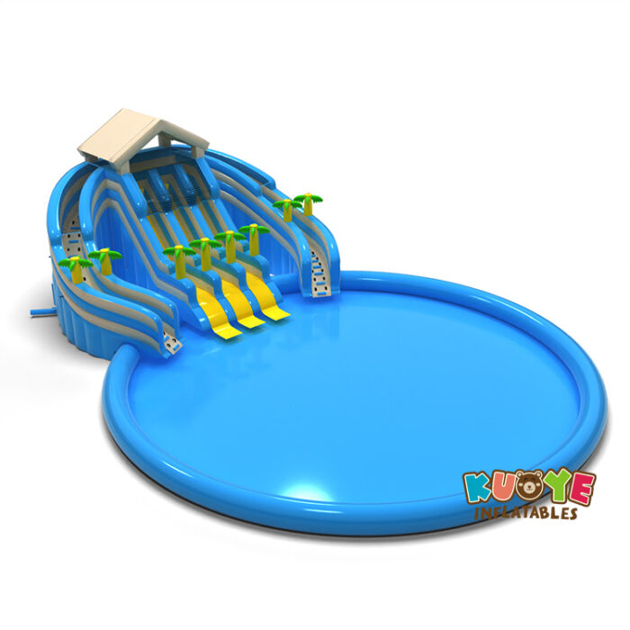 WS346 Above-ground inflatable water park in a Hawaiian theme Water Slides for sale