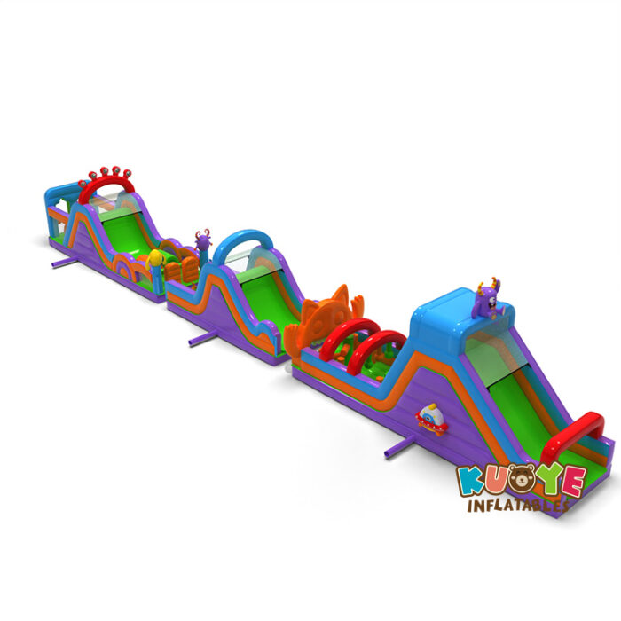 OB135 Inflatable obstacle course Monsters – 30m Obstacle Courses for sale