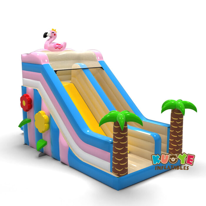 SL137 Inflatable slide with flamingo Inflatable Slides for sale