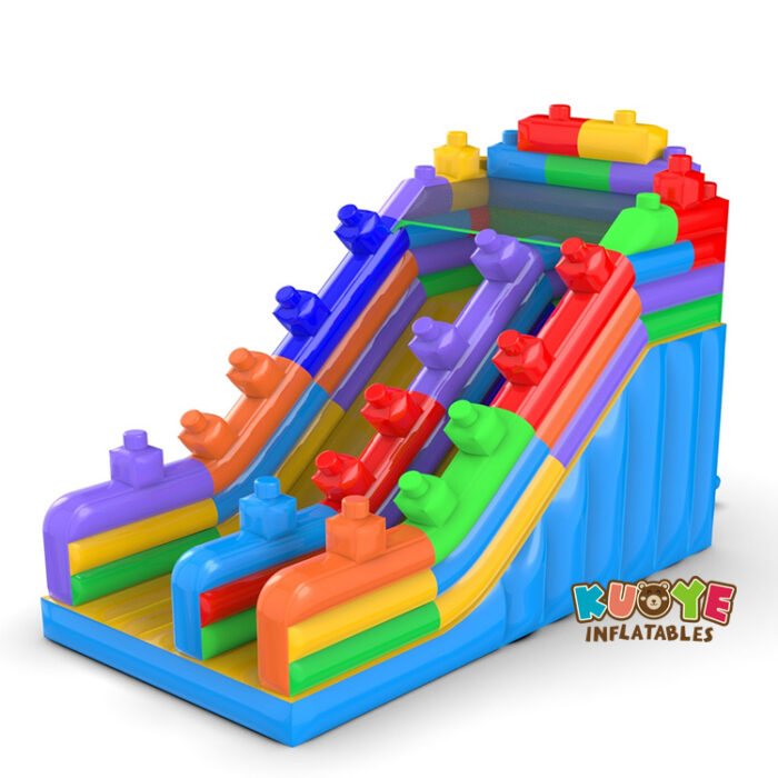 SL136 Coloured Blocks inflatable slide Inflatable Slides for sale