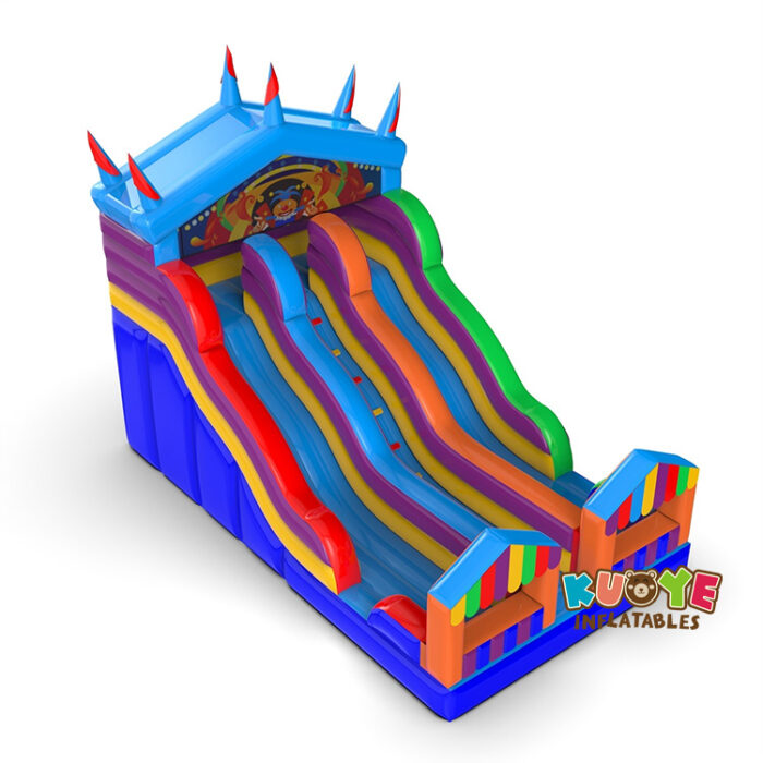 SL141 Double slide with funfair theme Inflatable Slides for sale