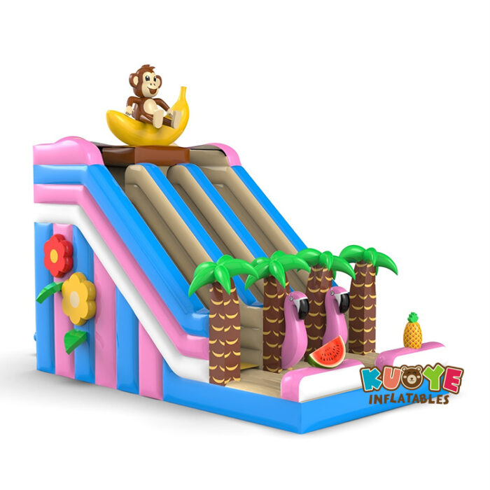 SL132 Double inflatable slide with Hawaiian theme Inflatable Slides for sale 5