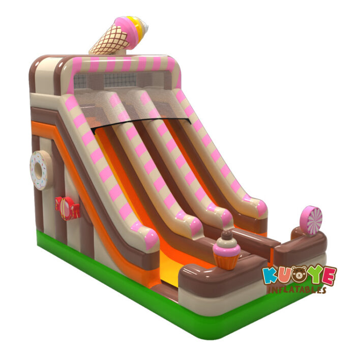SL131 Double inflatable slide with candy theme Inflatable Slides for sale 5