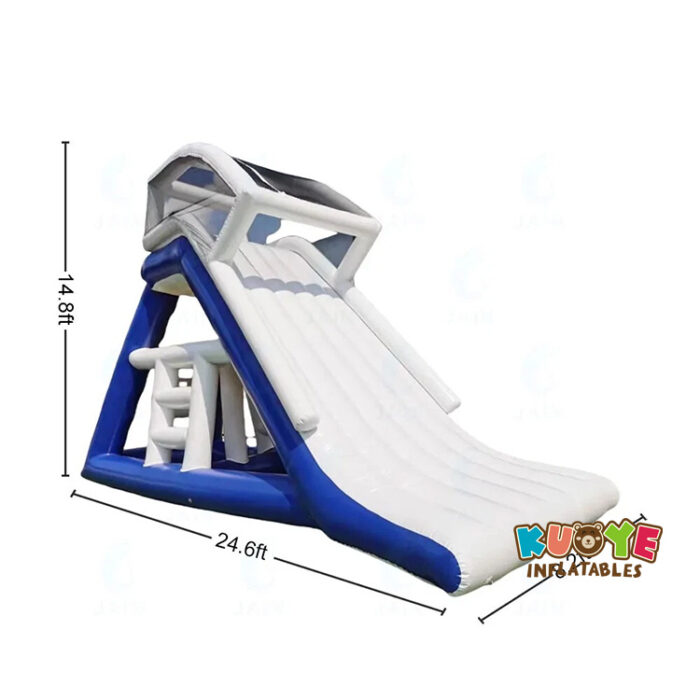 WG39 Inflatable Floating Water Park Trampoline Water Triangle Slide Triangle Climbing Water Games for sale 5