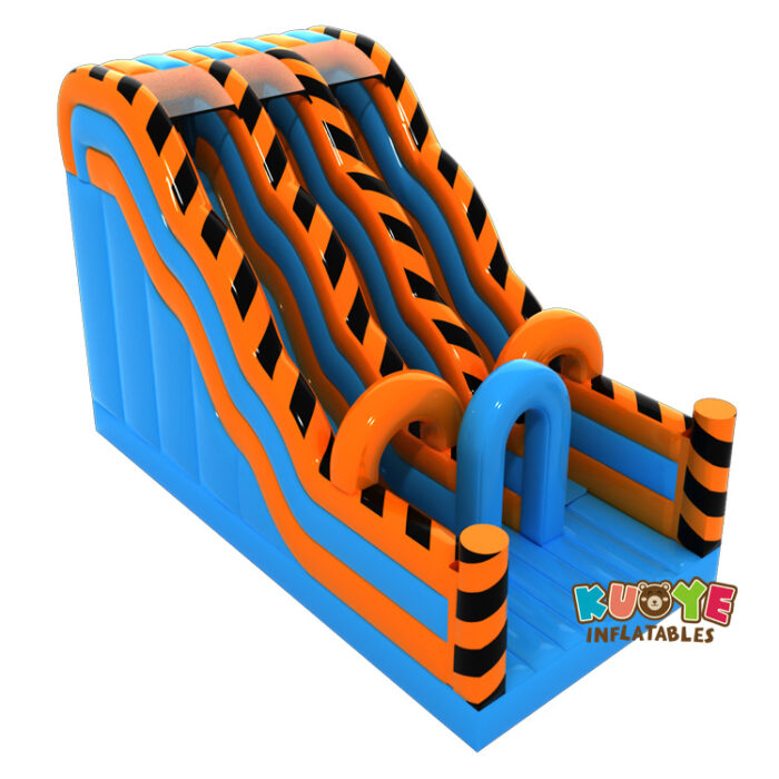 SL146 Double open slide with classic motif Inflatable Slides for sale