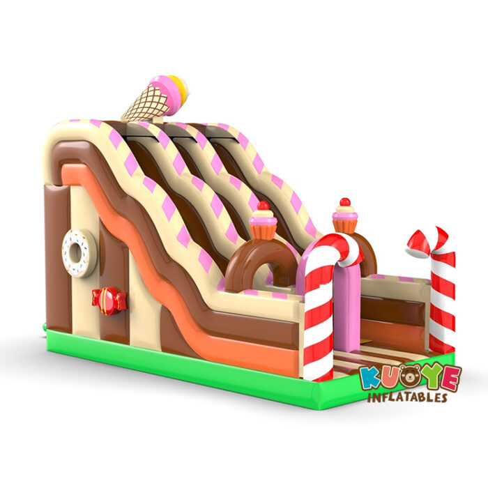 SL130 Double open slide with candy theme Inflatable Slides for sale 5