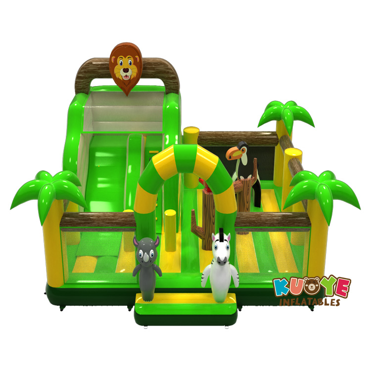 8 x 6 x 4.5m Jungle Theme Inflatable Playground1