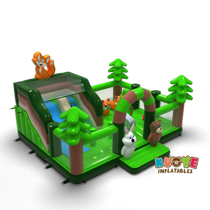 CB487 Inflatable playground 8×6 in forest theme Combo Units for sale 5