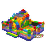 CB461 Inflatable playground 8x6 in colorful blocks theme