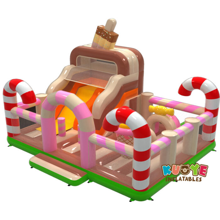 CB466 Inflatable playground 8×6 in candy theme Combo Units for sale