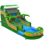 WS343 Inflatable water slide in a jungle theme
