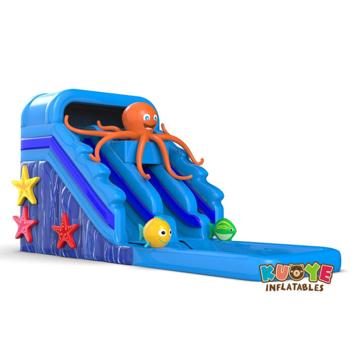 WS357 Inflatable water slide with octopus Water Slides for sale