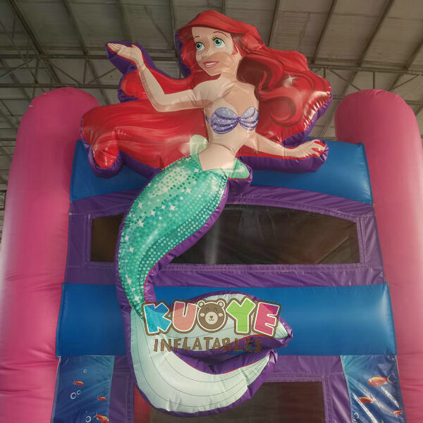 CB514 Little Mermaid Dream Double Lane WetDry Slide with Bounce House (24) CB514 Little Mermaid Dream Double Lane WetDry Slide with Bounce House (24)