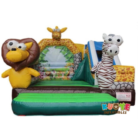 5 m x 4 m x 4 m Combo de castillo de rebote de animales de 5X4X4m
